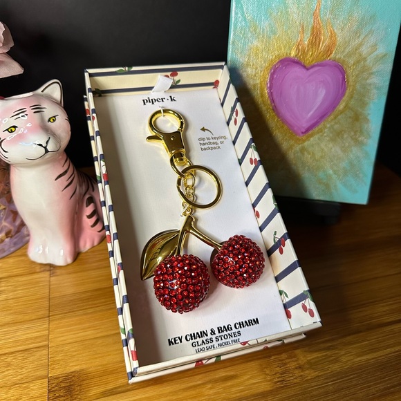 Piper K Cherry Keychain & Bag Charm π - Picture 8 of 10